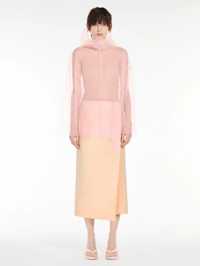 MAX MARA OVERSIZED JUMPER IN TECHNICAL TULLE