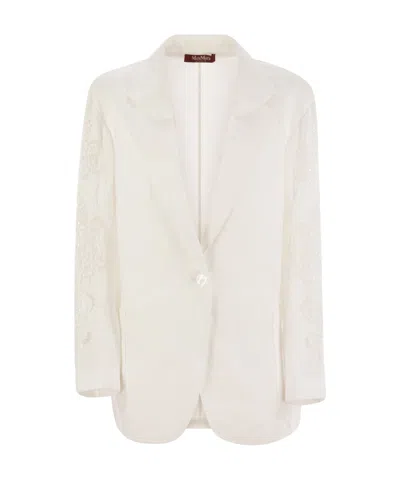 MAX MARA MAX MARA STUDIO ANGIZIA EMBROIDERED OVERSIZED JACKET