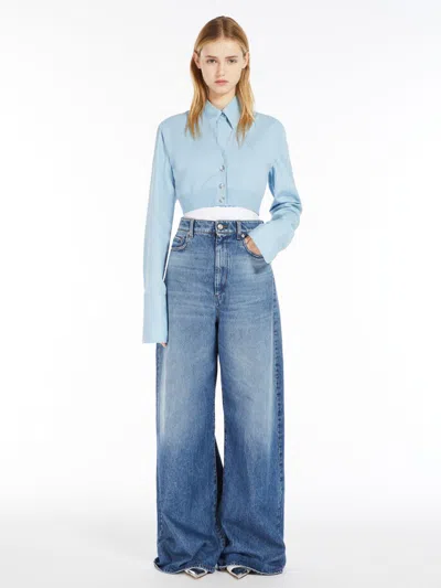 MAX MARA OVERSIZED LOW-RISE 5-POCKET TROUSERS