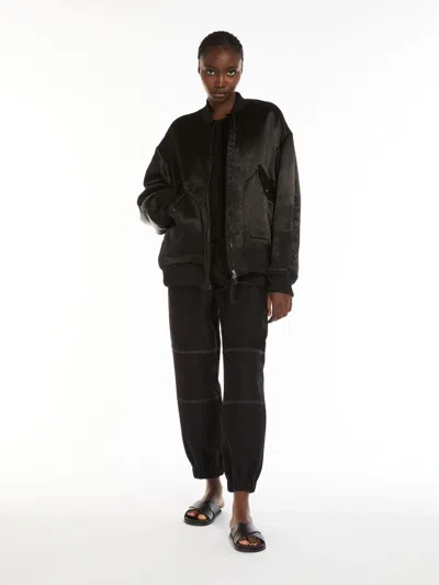 MAX MARA OVERSIZED TECHNICAL SATIN BOMBER JACKET
