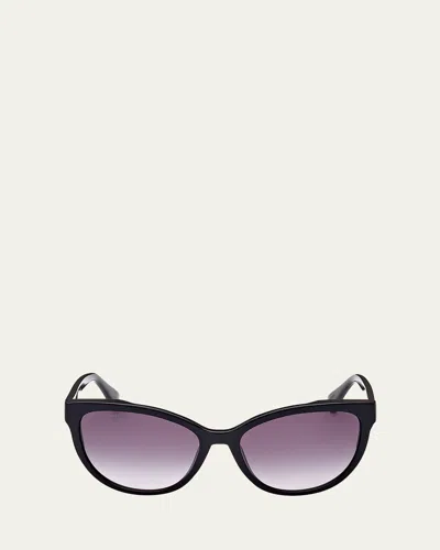 MAX MARA PATTERNED ROUND ACETATE SUNGLASSES