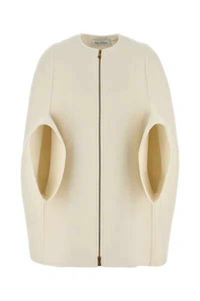 MAX MARA CAPPA PLACIDO IN CASHMERE BIANCO DONNA