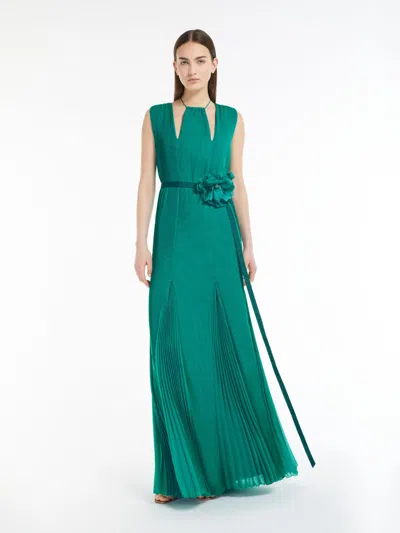 MAX MARA PLEATED CHIFFON DRESS