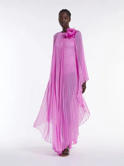 MAX MARA PLEATED CHIFFON KAFTAN DRESS