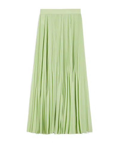 MAX MARA PLEATED SABLE GEORGETTE SKIRT
