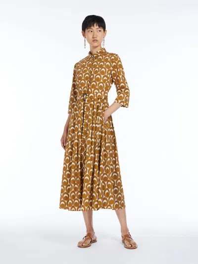 MAX MARA PRINTED POPLIN SHIRT DRESS