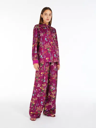 MAX MARA PRINTED SILK PYJAMA-STYLE SHIRT