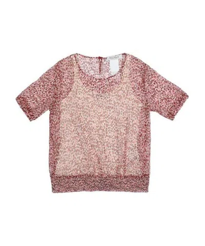 MAX MARA PRINTED T-SHIRT WITH ROUND NECK