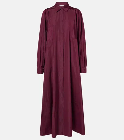 MAX MARA PUCCI PLEATED TAFFETTA MAXI DRESS