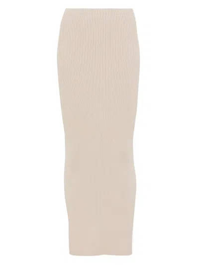 MAX MARA RIBBED MIDI SKIRT