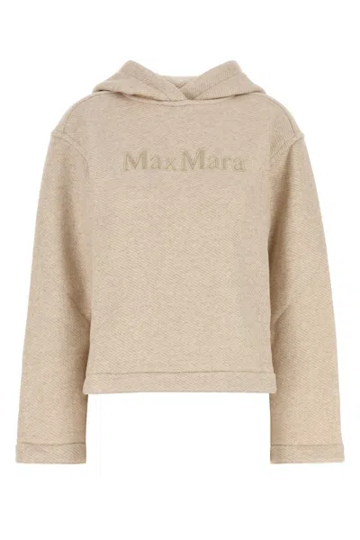 MAX MARA MAX MARA SAND COTTON BLEND GARY SWEATSHIRT