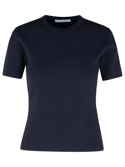 MAX MARA MAX MARA 'SEGALE' BLACK VISCOSE BLEND T SHIRT