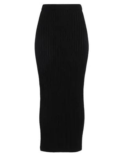 MAX MARA MAX MARA SFILATA WOMAN MAXI SKIRT BLACK SIZE M WOOL, CASHMERE, POLYAMIDE, ELASTANE