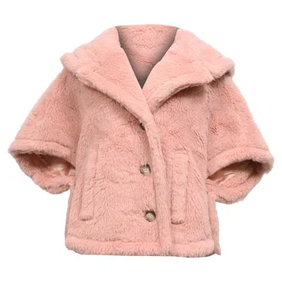 MAX MARA SHORT-SLEEVED JACKET IN PINK WOOL