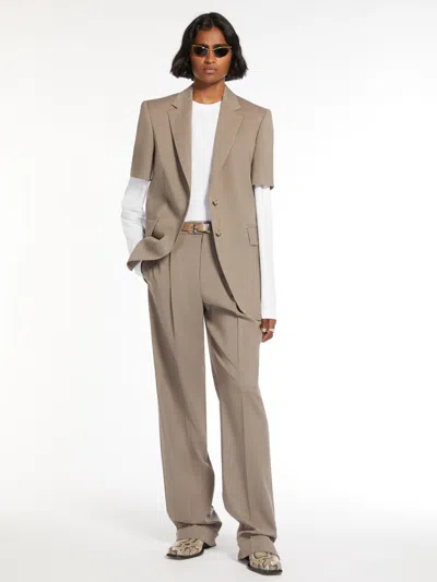MAX MARA SHORT-SLEEVED STRETCH WOOL BLAZER