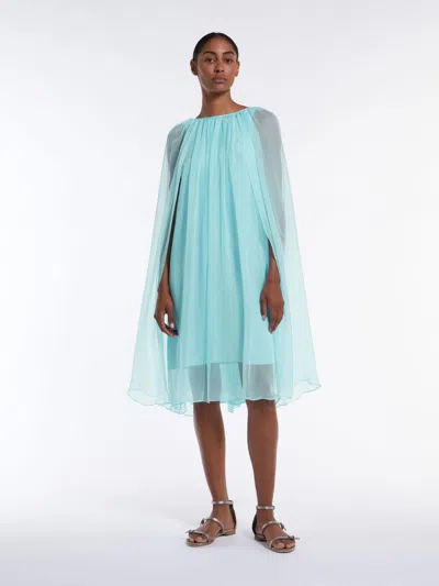 MAX MARA SILK CHIFFON FLARED DRESS