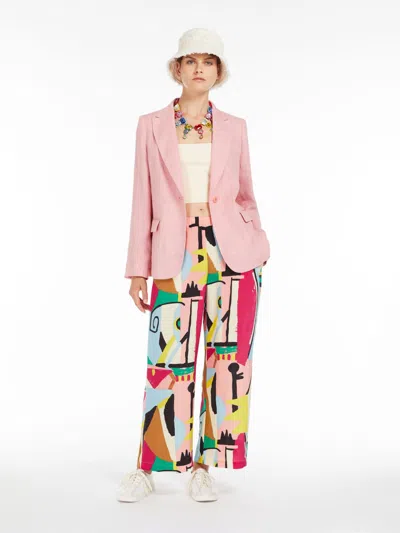 MAX MARA SILK CREPE DE CHINE TROUSERS