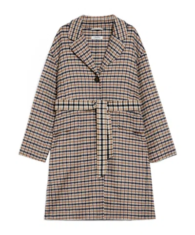 MAX MARA SINGLE-BREASTED PLAID COAT