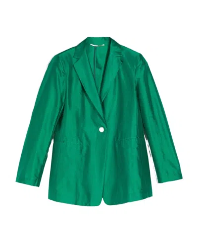 MAX MARA SINGLE-BREASTED SILK BLAZER