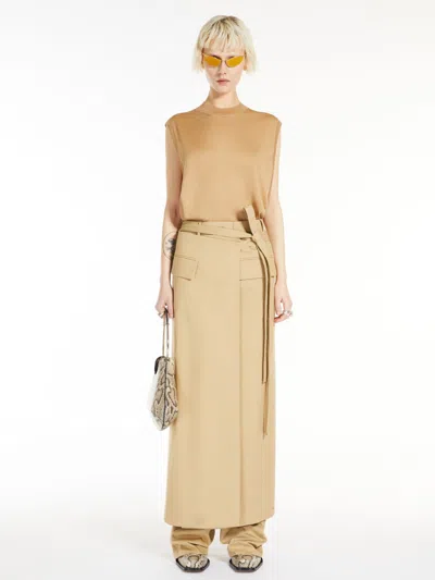 MAX MARA SLEEVELESS WOOL AND SILK SWEATER