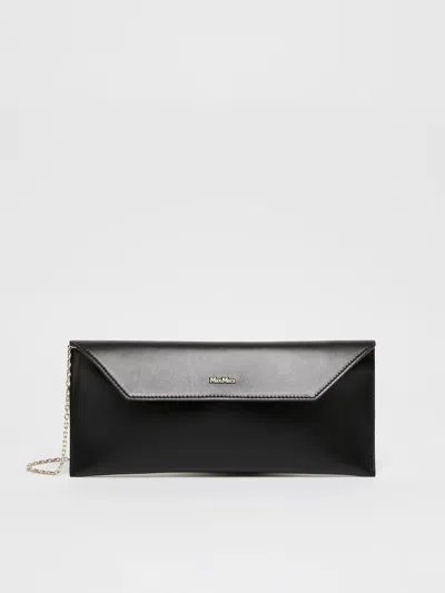 MAX MARA SMOOTH SEMI-GLOSS LEATHER CLUTCH BAG