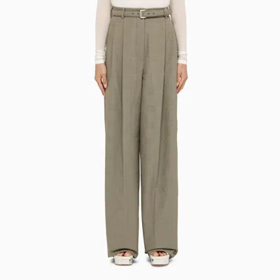 SPORTMAX CHECK PALAZZO TROUSERS