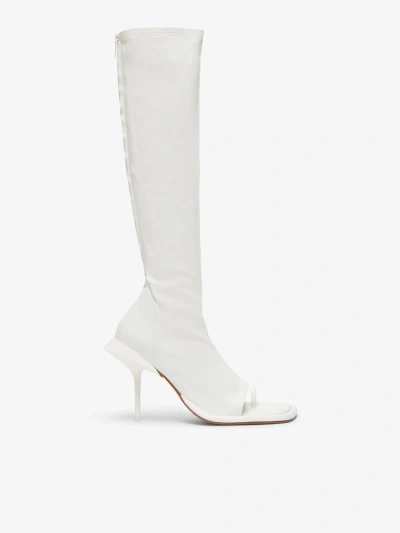 MAX MARA STRETCH NAPPA-LEATHER THONG BOOTS
