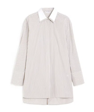 MAX MARA STRIPED POPLIN OVERSIZED SHIRT
