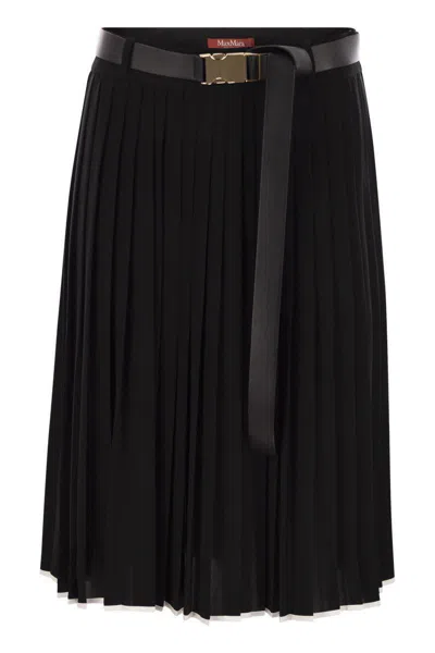 MAX MARA MAX MARA STUDIO SAVANA - PLEATED SKIRT WITH BELT