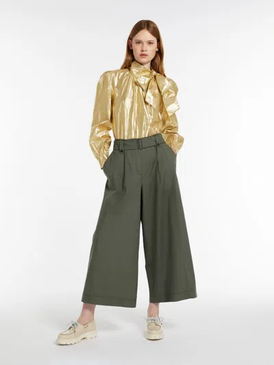 MAX MARA TAFFETA PUSSY-BOW SHIRT