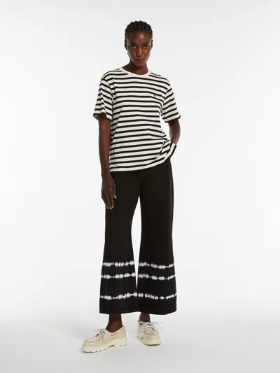 MAX MARA TIE-DYE COTTON TROUSERS