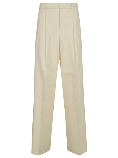 MAX MARA TRENDY HIGH-WAISTED TROUSERS WITH PLEATED FRONT AND TAILORED FIT
