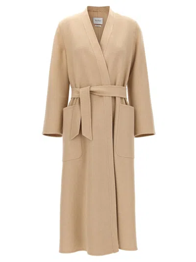 MAX MARA VEZZOSO COATS AND TRENCH COATS BEIGE