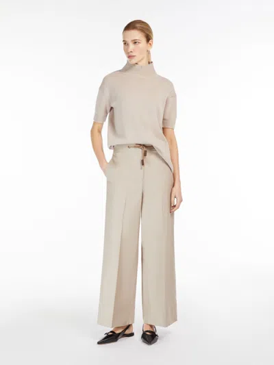 MAX MARA WATER-REPELLENT TWILL TROUSERS