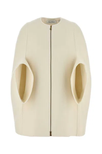 MAX MARA MAX MARA WHITE CASHMERE PLACIDO CAPE