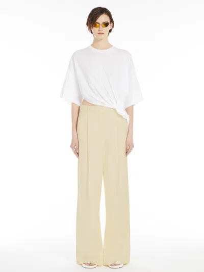 MAX MARA WIDE-FIT DOUBLE-FACED CADY TROUSERS