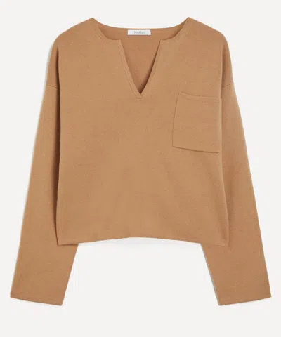 MAX MARA MAX MARA WOMEN'S ZIBELLO WOOL-CASHMERE JUMPER