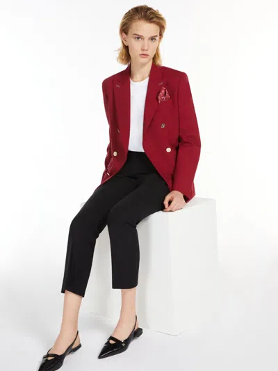 MAX MARA WOOL AND MOHAIR DOUBLE-BREASTED BLAZER