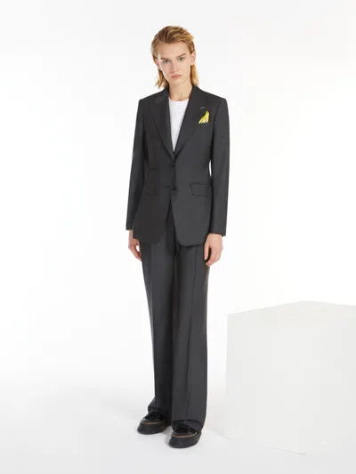 MAX MARA WOOL AND MOHAIR FLARED TROUSERS