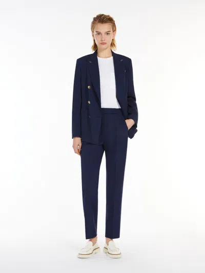 MAX MARA WOOL AND MOHAIR SLIM-FIT TROUSERS