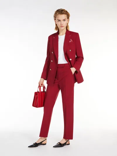 MAX MARA WOOL AND MOHAIR SLIM-FIT TROUSERS