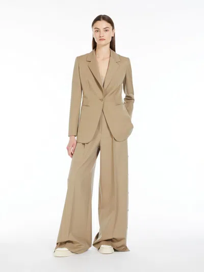 MAX MARA WOOL AND MOHAIR WIDE-LEG TROUSERS