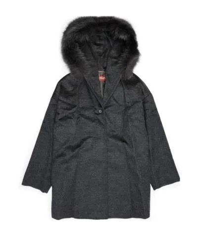 MAX MARA WOOLLY COLLAR HOODED COAT