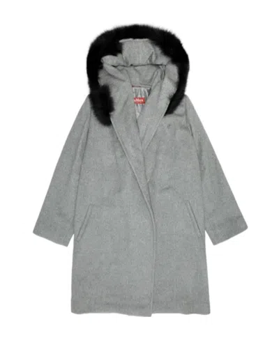 MAX MARA WOOLLY COLLAR HOODED COAT