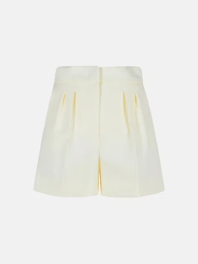 MAX MARA 'ZIC' WHITE VIRGIN WOOL PANTS