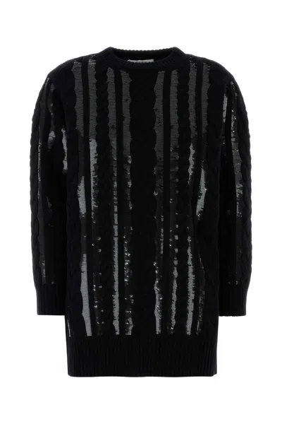 MAX MARA MAX MARA BLACK WOOL BLEND MAMBO SWEATER DRESS