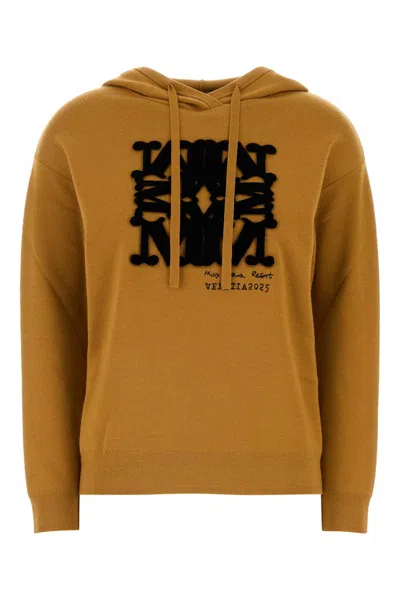 MAX MARA MAX MARA MUSTARD WOOL SFINGE SWEATSHIRT