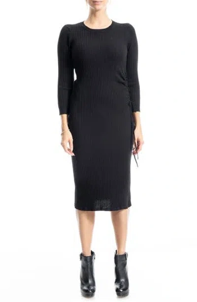 MAX STUDIO MAX STUDIO RIBBED LONG SLEEVE SWEATER DRESS