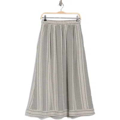 MAX STUDIO MAX STUDIO TEXTURED GINGHAM MIDI SKIRT
