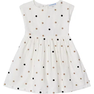 MAYORAL MAYORAL EMBROIDERED POLKA DOT DRESS